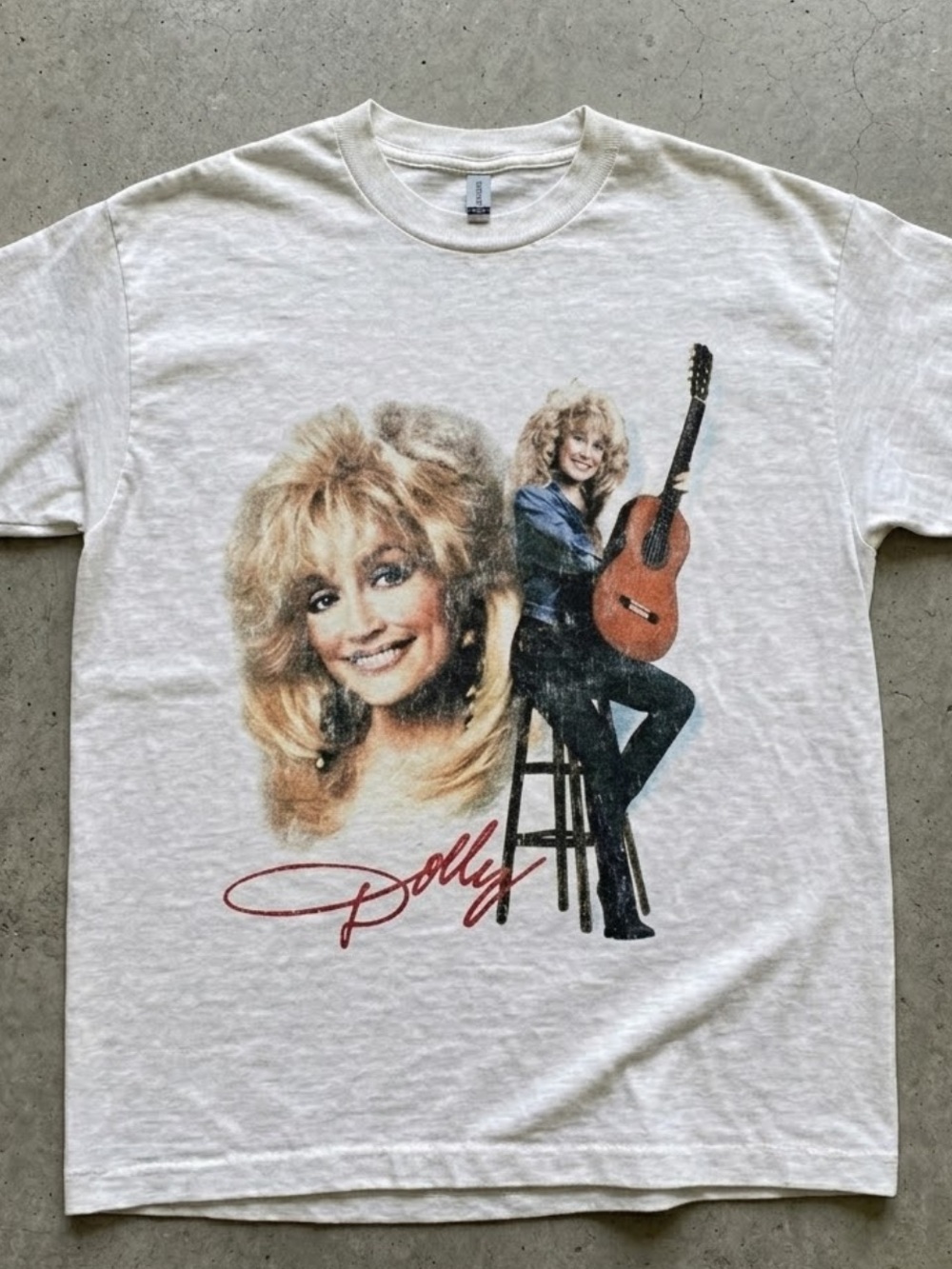 Gildan White Dolly Portrait Graphic Tee